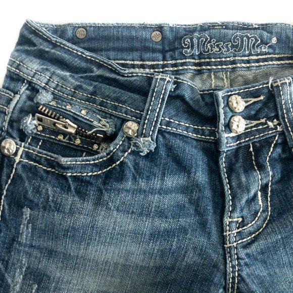 Miss Me Zipper Pocket Skinny Jean - Size: 25 - Picture 3 of 6
